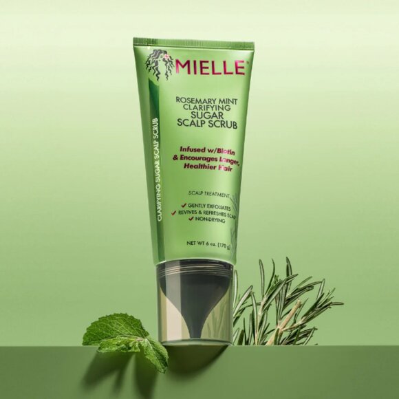 🌈4/$20 NEW Mielle Rosemary Mint Clarifying Sugar Scalp Scrub Scalp Treatment - Picture 2 of 8